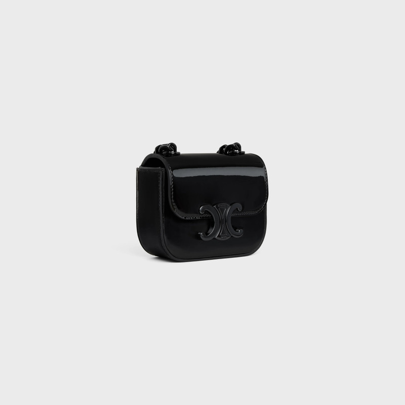 CELINE MINI CHAIN CLAUDE in PATENT CALFSKIN outlook