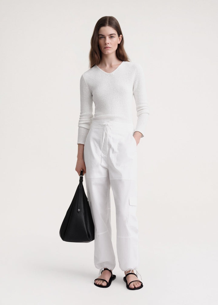 Cotton cargo trousers white - 2