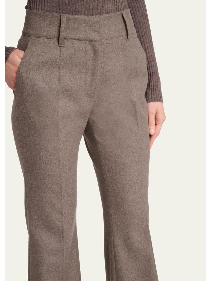 Rhein Wool-Cashmere Flannel Flare Pants 5