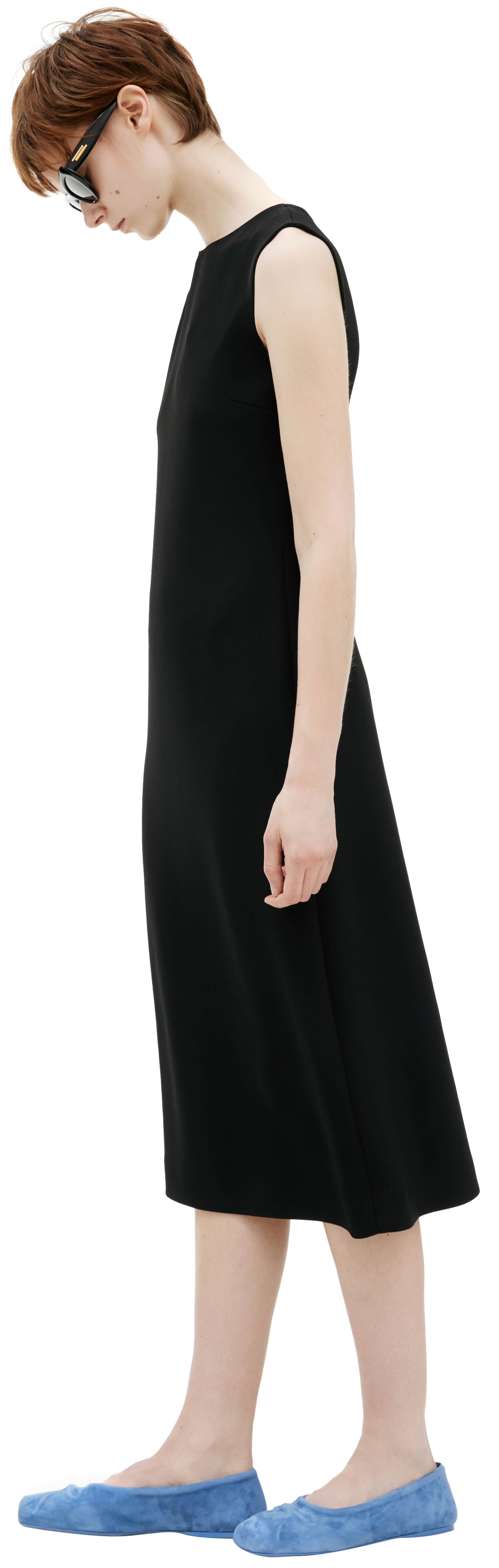 BLACK SLEEVELESS DRESS - 2