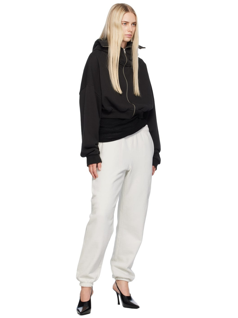 entire studios Black Cropped Full Zip Hoodie outlook