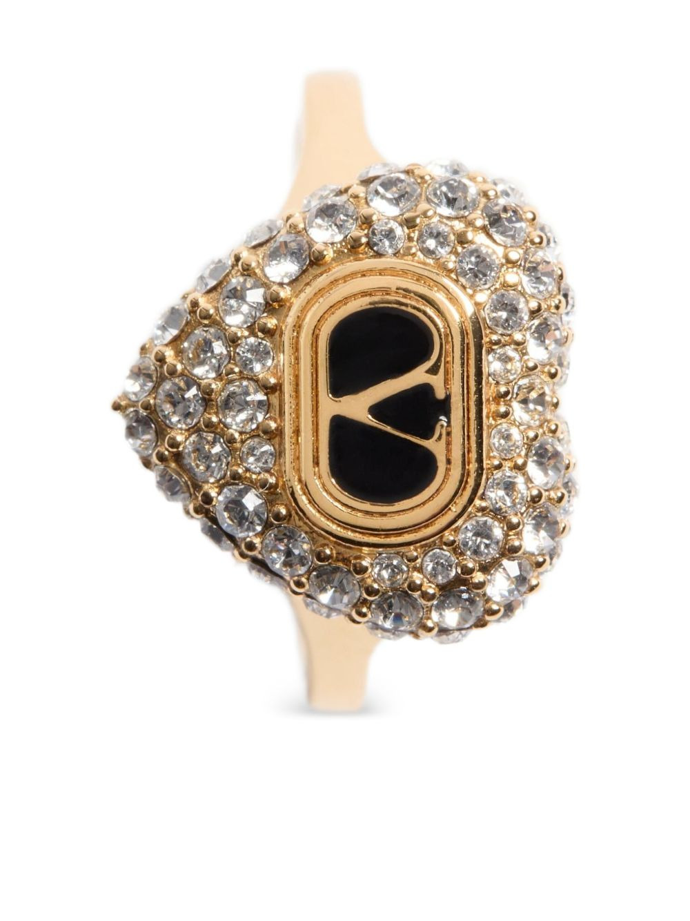 Coeur Royal crystal-embellished heart ring - 4