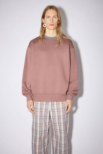 Acne Studios Logo rib sweatshirt - Mauve purple outlook