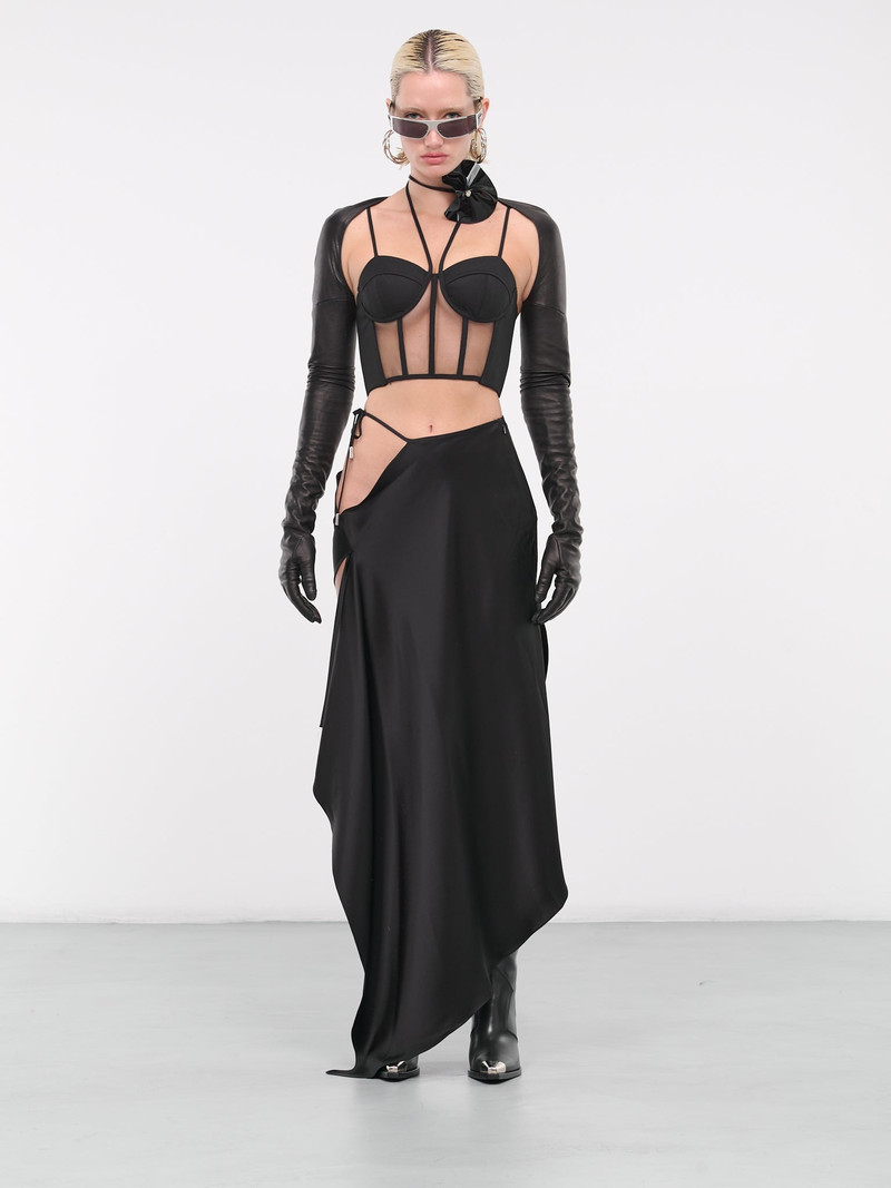 David Koma Tulle Insert Corset Top outlook