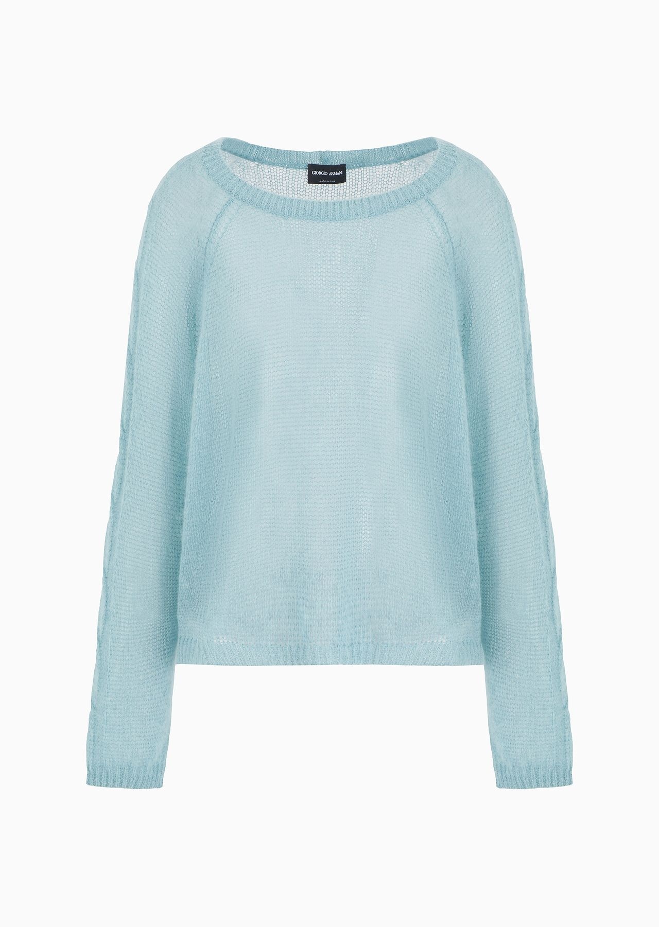 Mohair wool blend crew-neck jumper - 1