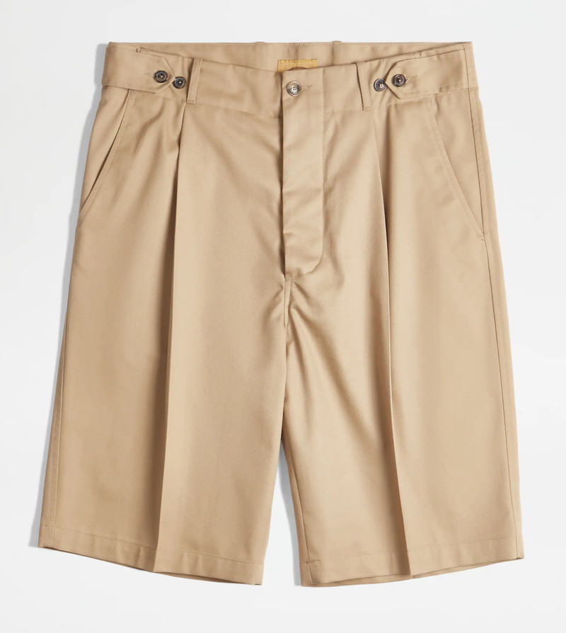 BERMUDA SHORTS WITH DARTS - BEIGE 1