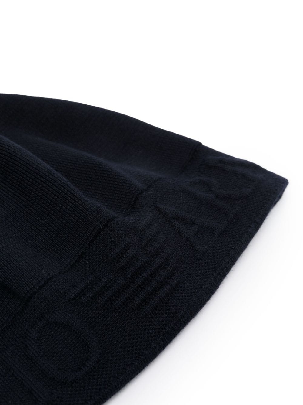 logo-embossed ribbed beanie - 2