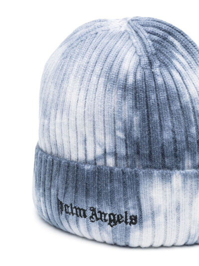 Palm Angels logo-embroidered tie-dye beanie outlook
