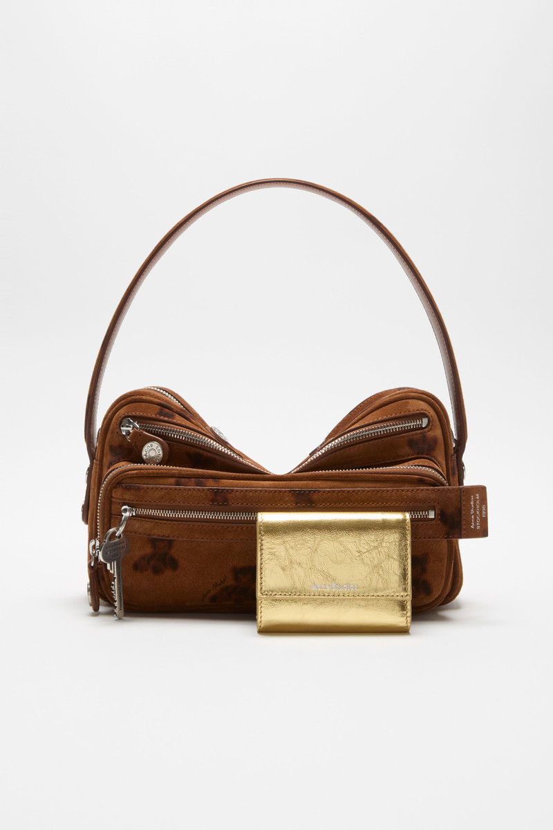 Acne Studios Trifold leather wallet - Gold outlook