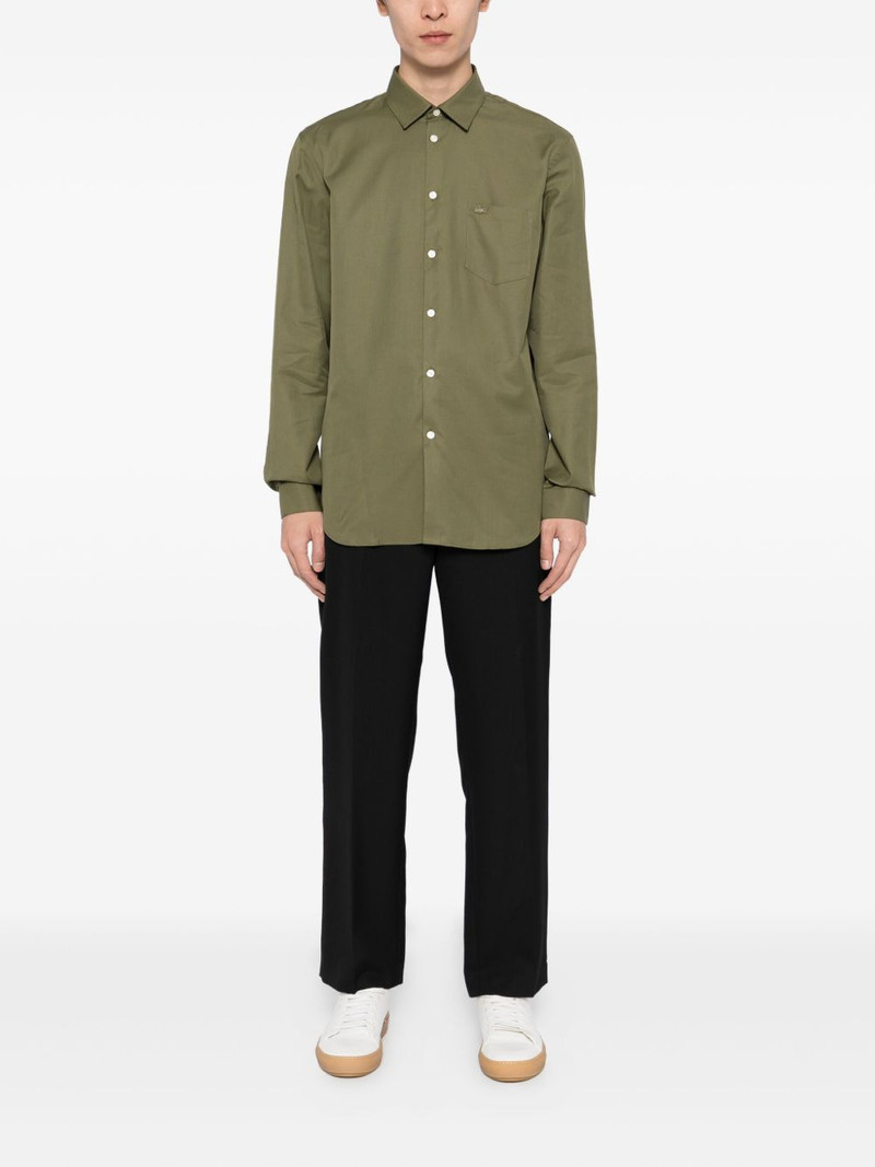 LACOSTE logo-patch cotton shirt outlook