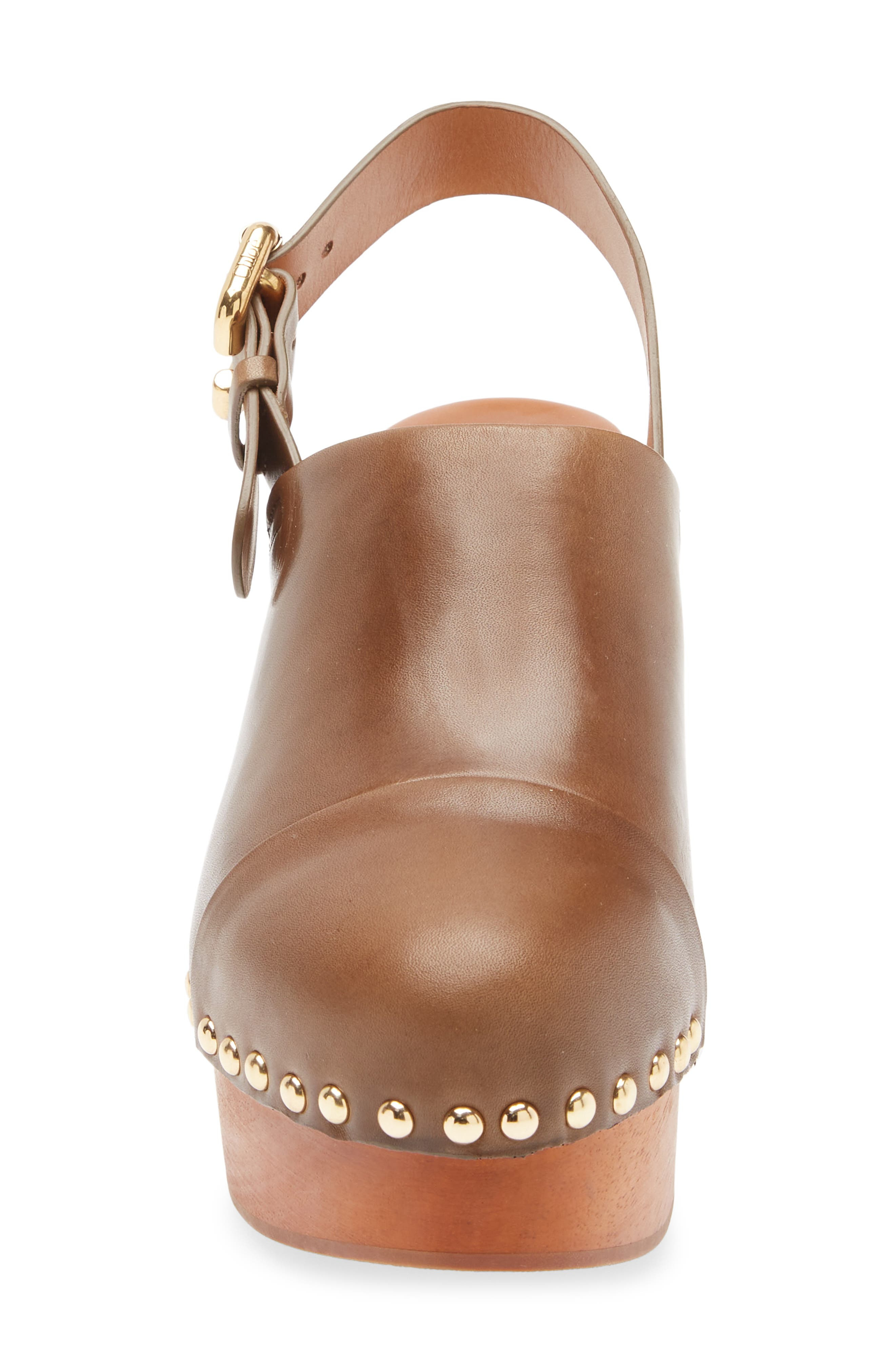 Chloé Jeannette Platform Clog in Olive at Nordstrom - 4