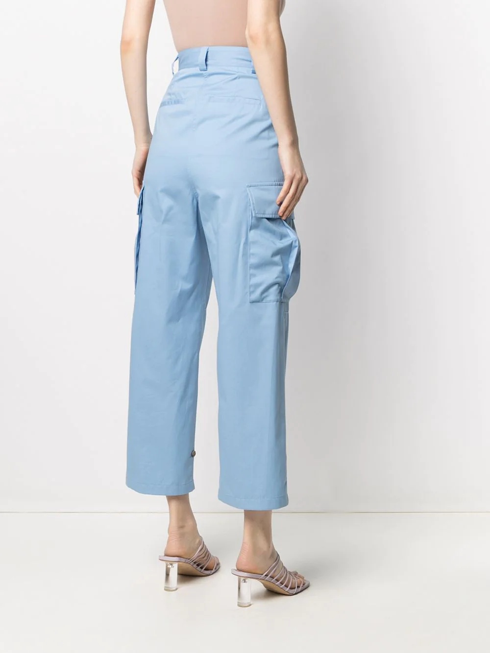 cropped high-waist trousers - 4