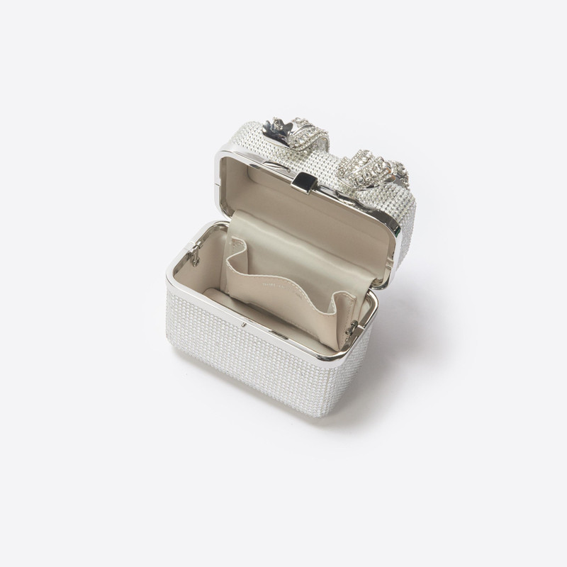 self-portrait Silver Rhinestone Vanity Bag outlook