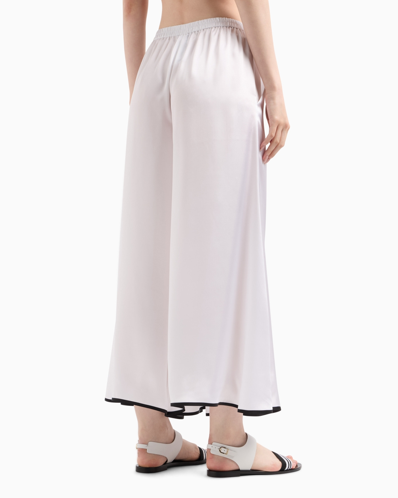 WIDE-LEG SILK TROUSERS - 3