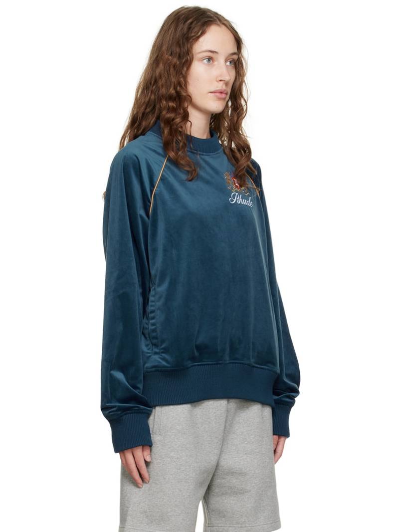 Navy Embroidered Sweatshirt 2