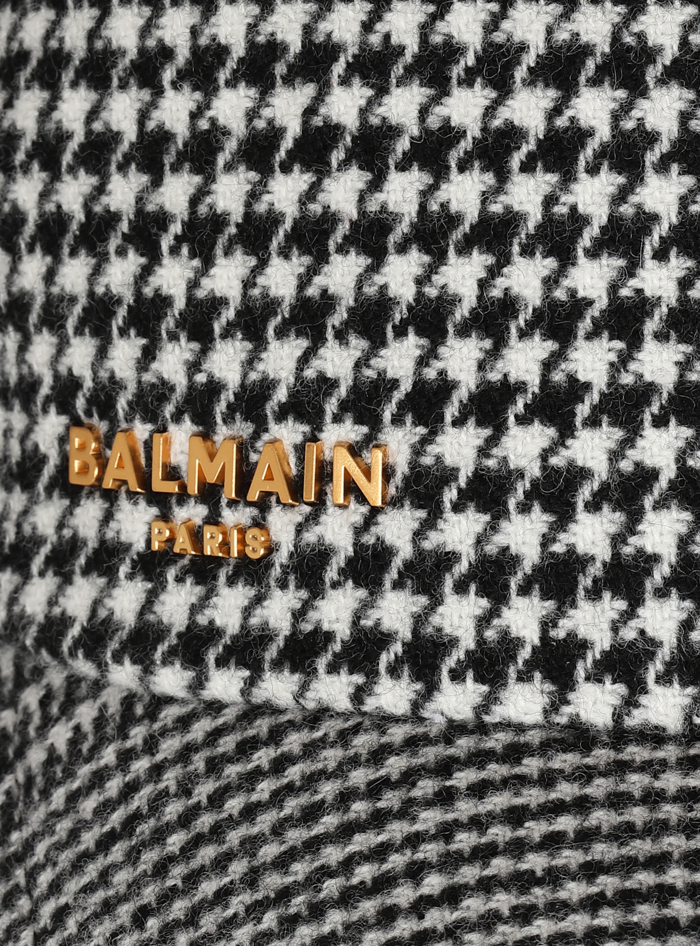 Balmain Paris Prince-of-Wales wool cap - 5
