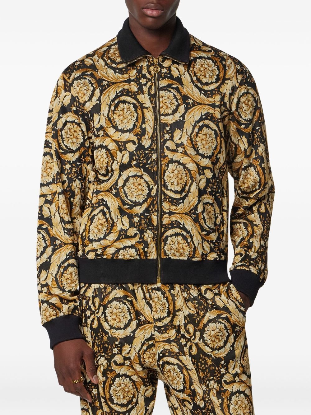 Barocco jacquard sweatshirt - 3