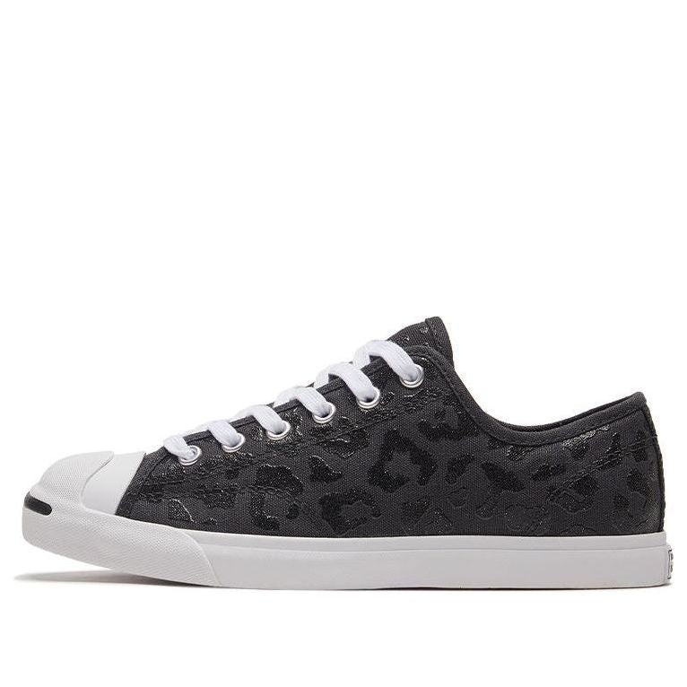 (WMNS) Converse Jack Purcell LP Low Sole Trendy Retro Casual Sneakers 'Black White' 570527C - 1