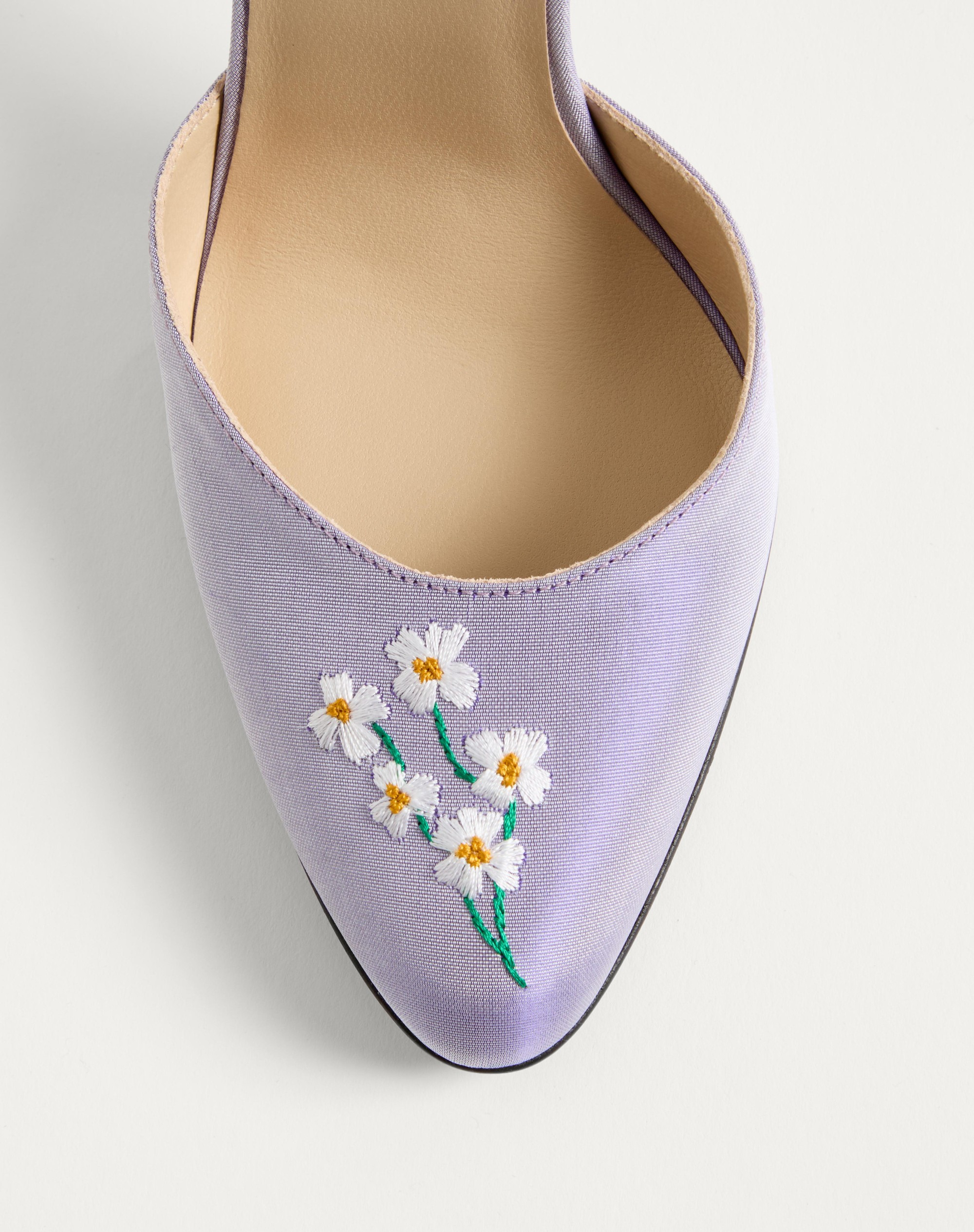 HI DOLLY FABRIC PUMPS WITH FLORAL EMBROIDERY 105MM - 6
