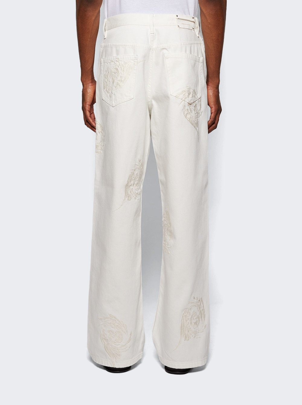 Pine Embroidered Pants Off White - 4