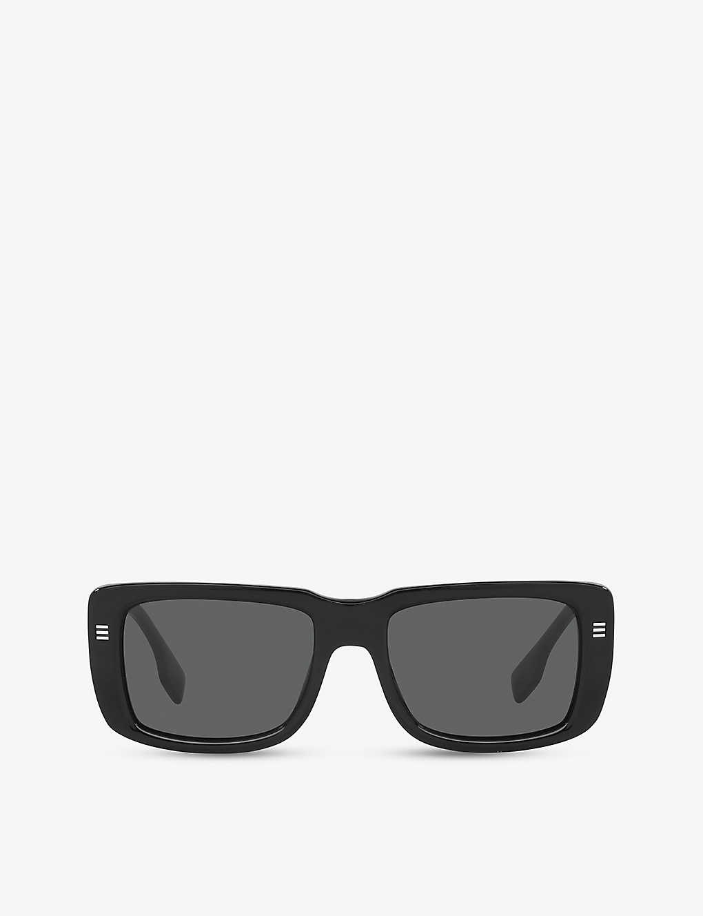 Black Rectangular Sunglasses - 1
