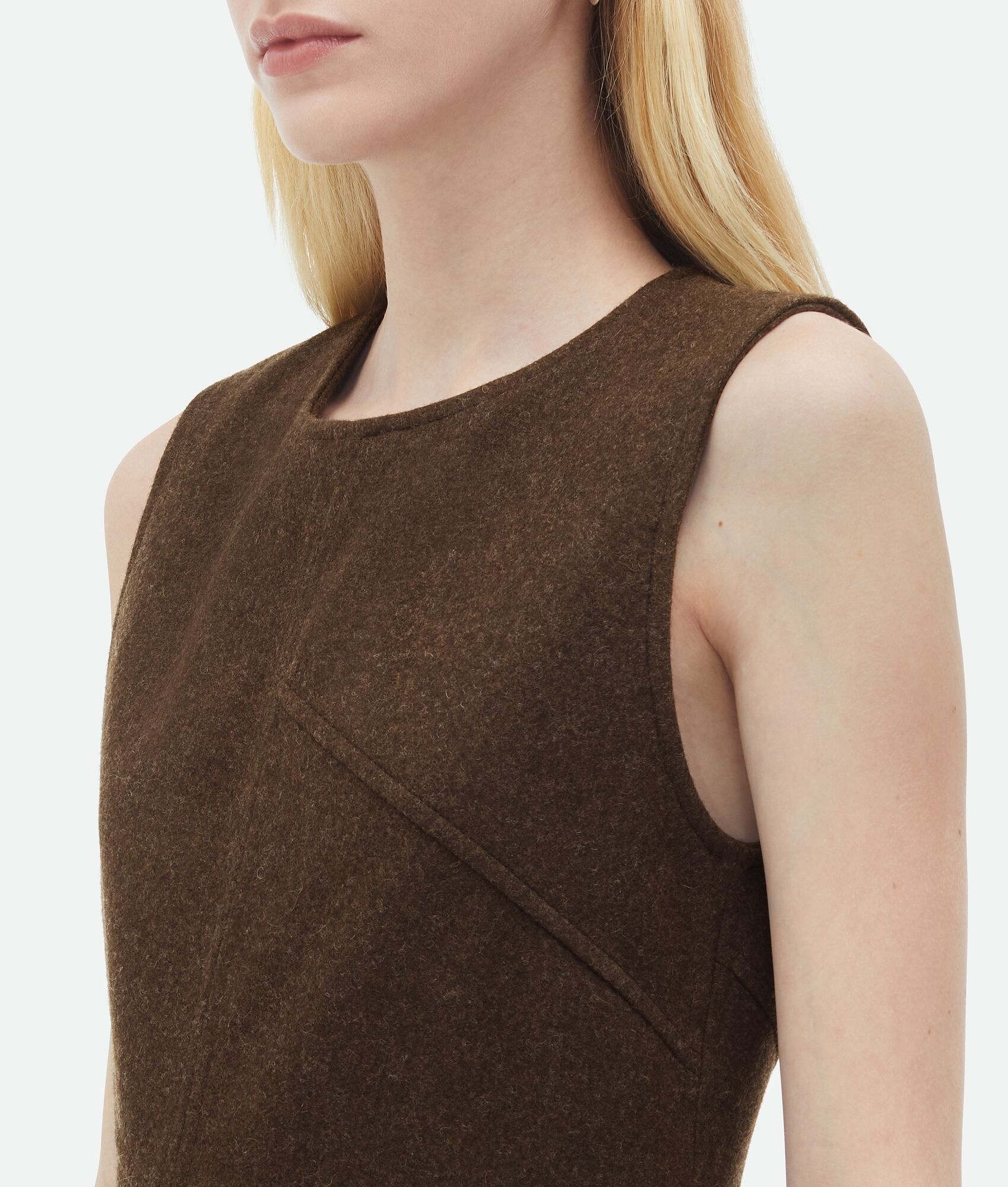 Wool Flannel Midi Dress - 4