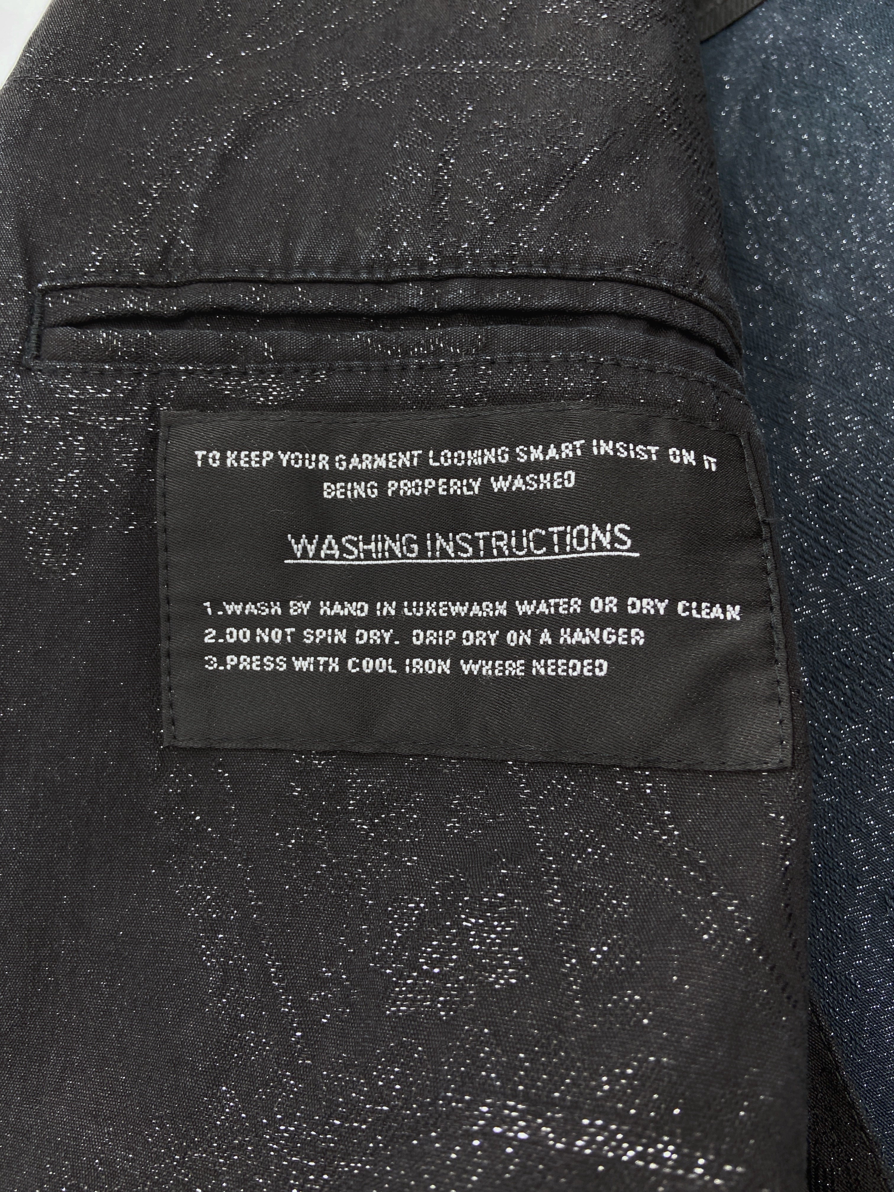 Maison Martin Margiela Spring 2006 Black Floral Lamé Cotton Blazer 50 - 11
