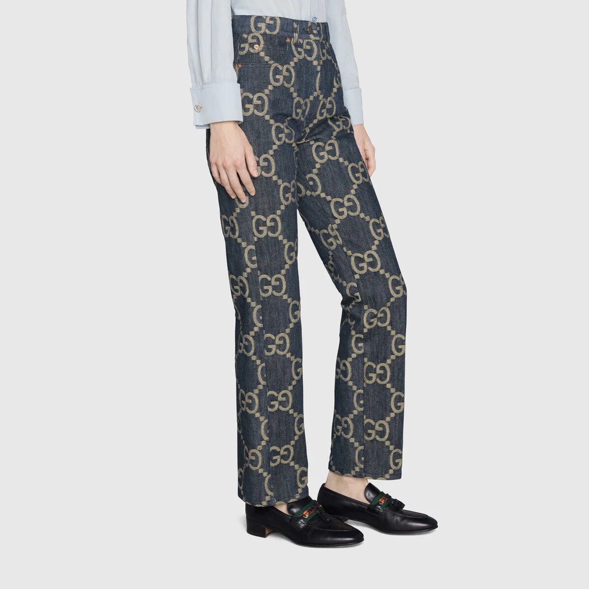 Jumbo GG denim pants - 4
