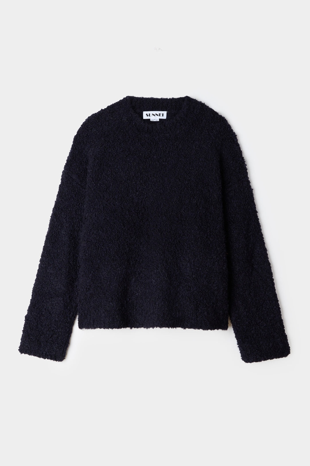 ASTRAKAN ROUND NECK SWEATER / dark navy - 1