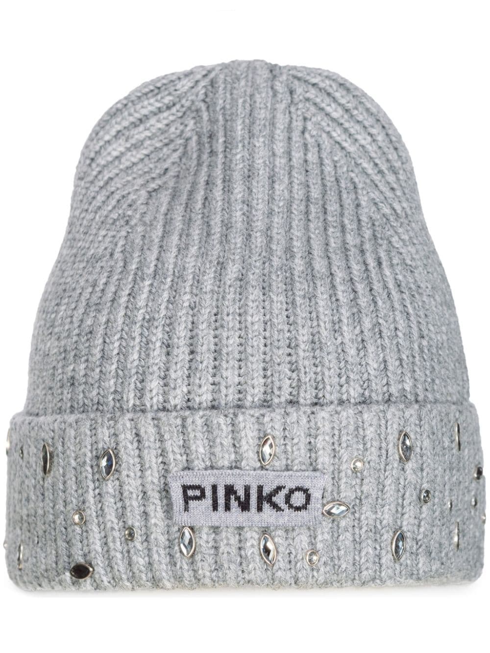 crystal-embellished beanie hat - 1