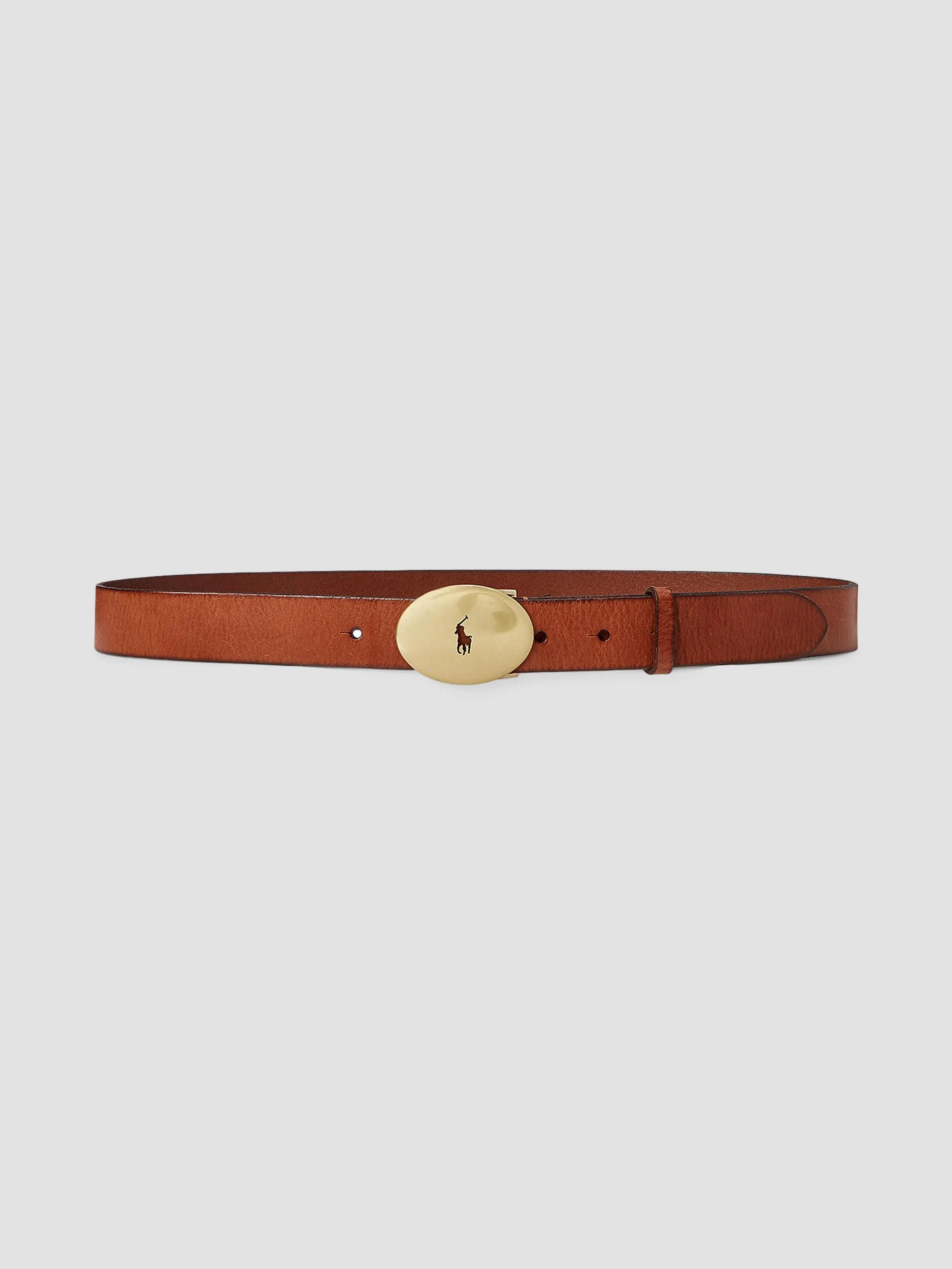Women's Logo Leather Buckle Belt - Cuoio - 1