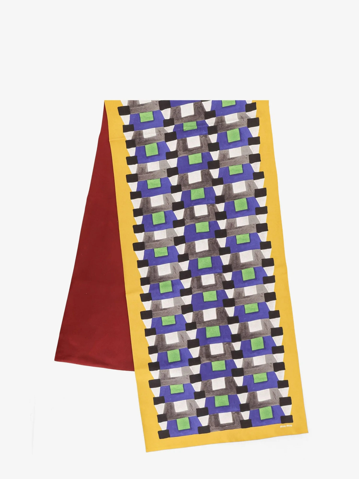 Multicolored Silk Scarf - 1