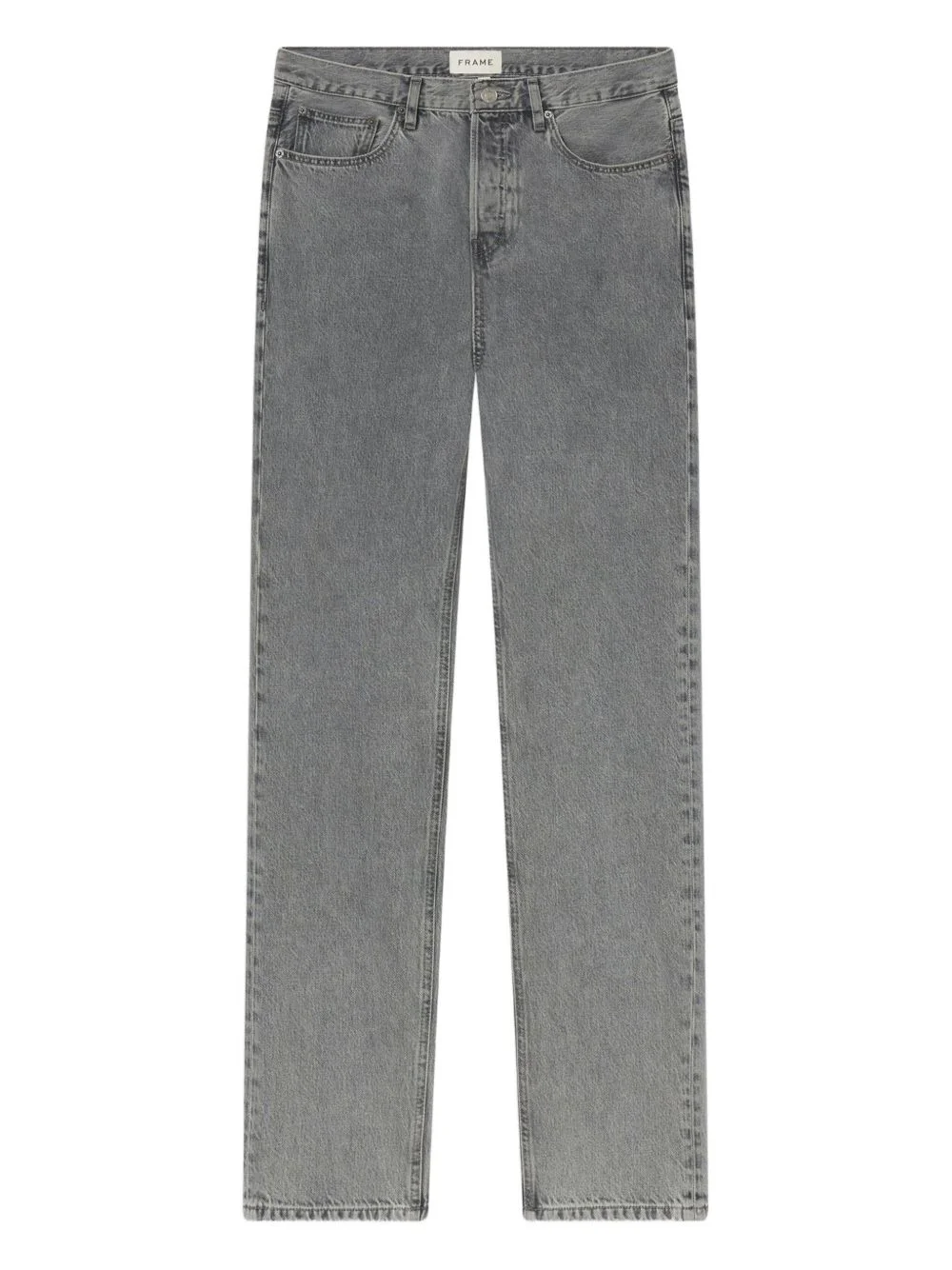 five-pocket design straight jeans - 1