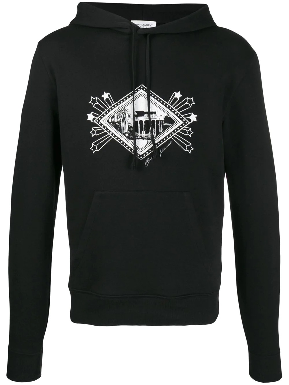 graphic print hoodie - 1