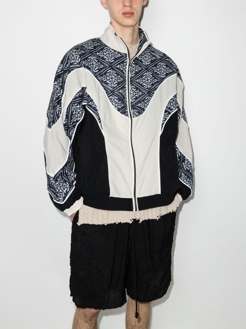Personal Data-print panelled track jacket - 2