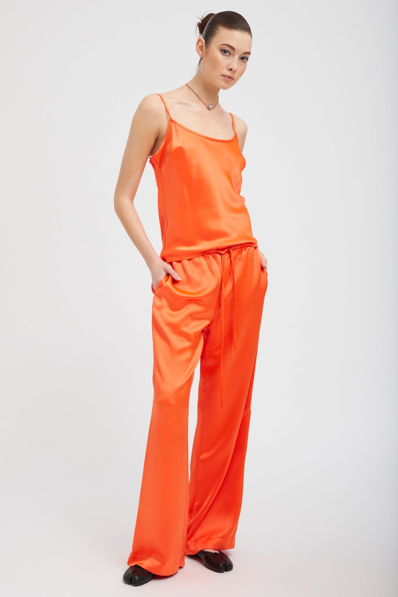 ORANGE SILK KAUAI PANTS - 2