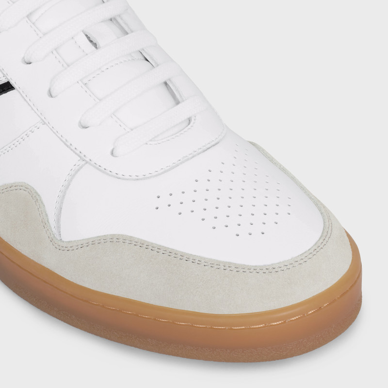 CELINE TRAINER LOW LACE-UP SNEAKER in SUEDE CALFSKIN AND CALFSKIN 4