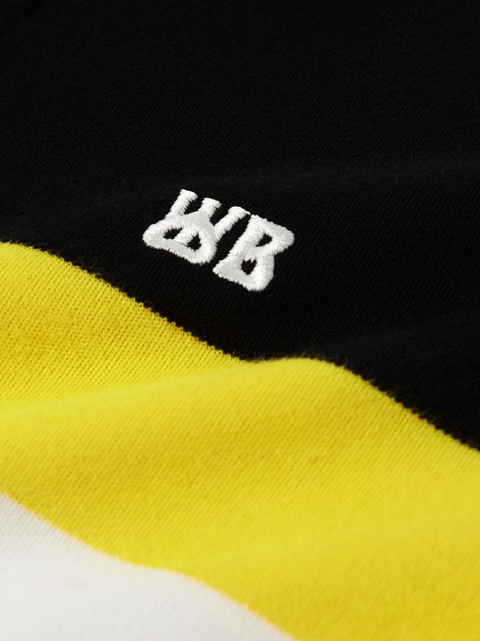 Logo-Embroidered Striped Organic Cotton-Jersey Polo Shirt - 4