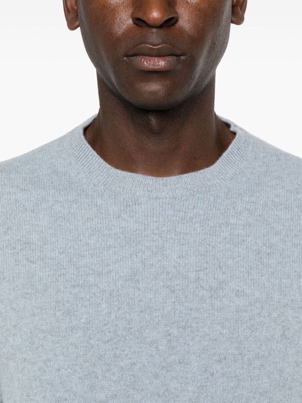 brushed fine-knit jumper - 5