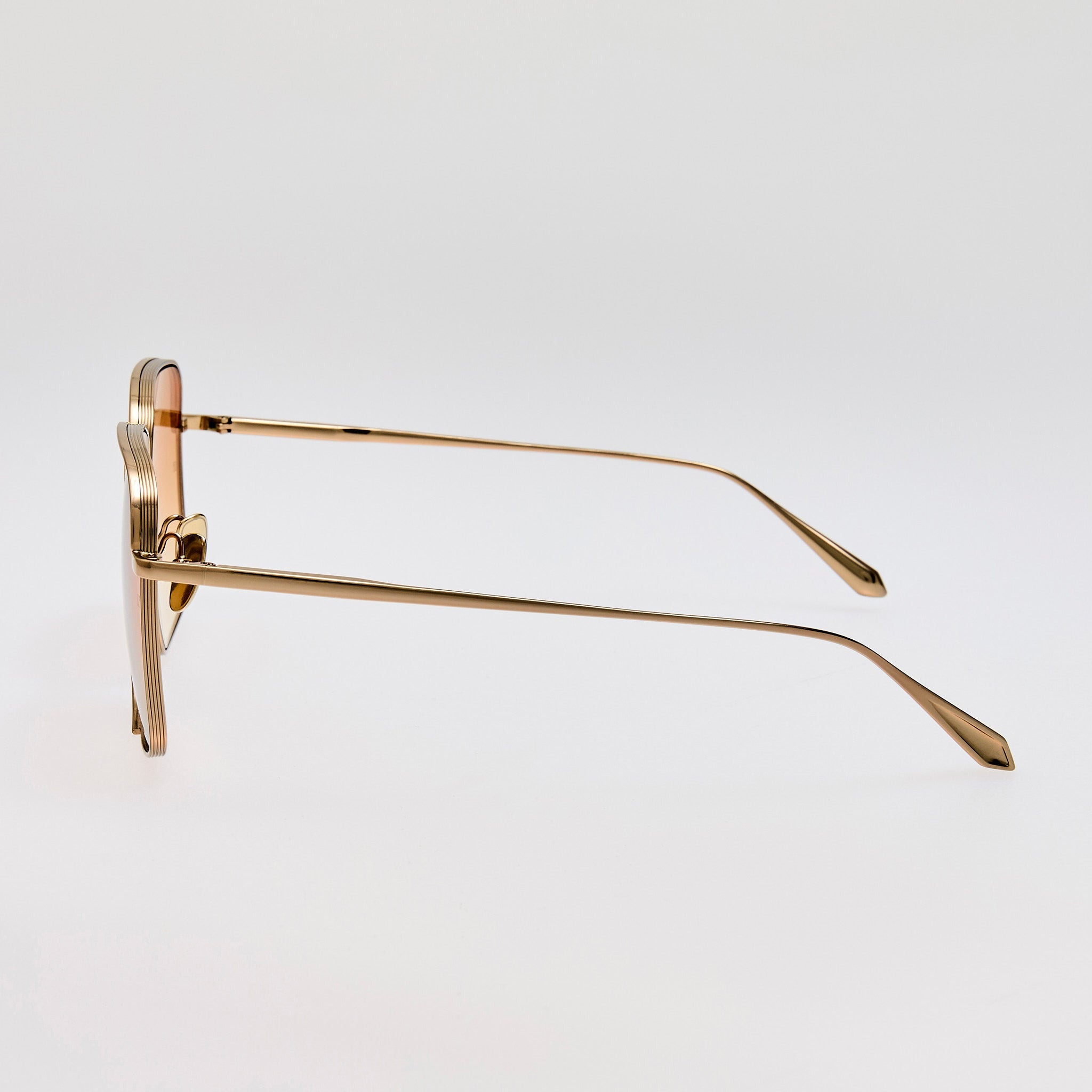 Genevieve Sunglasses in Camel and Gold - 5