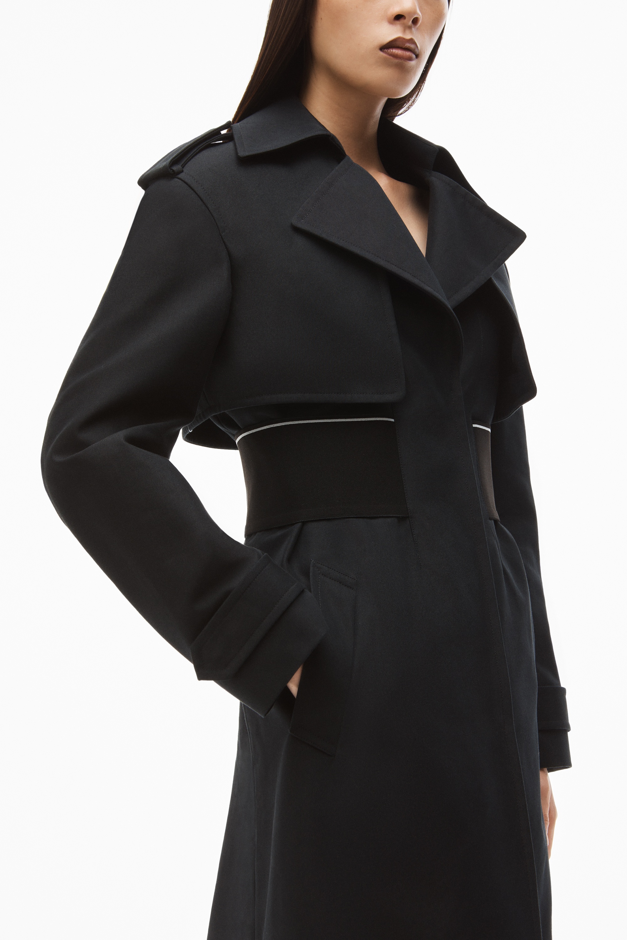 LOGO TRENCH COAT IN COTTON TAILORING - 3