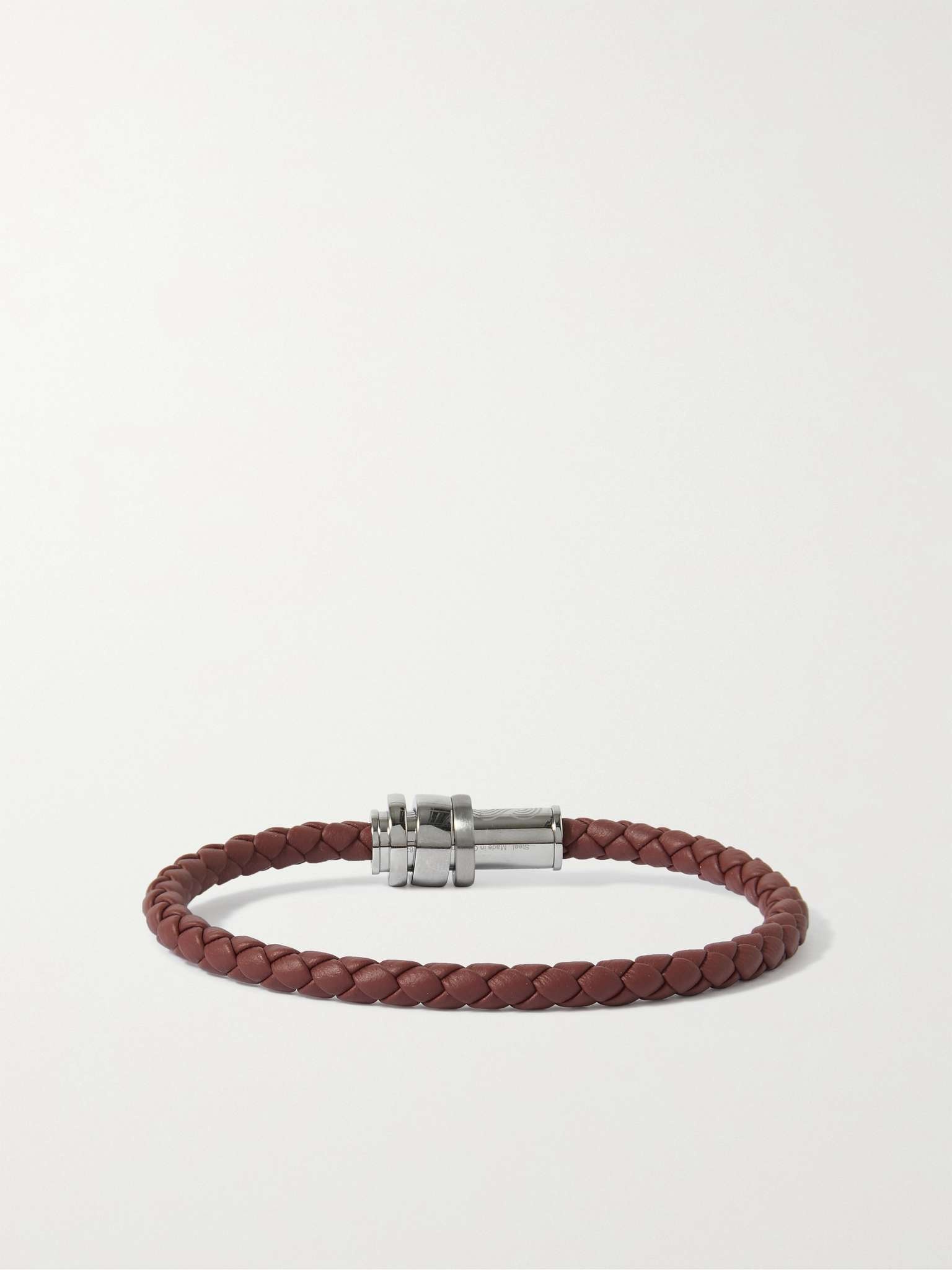 Meisterstück Woven Leather and Stainless Steel Bracelet - 3