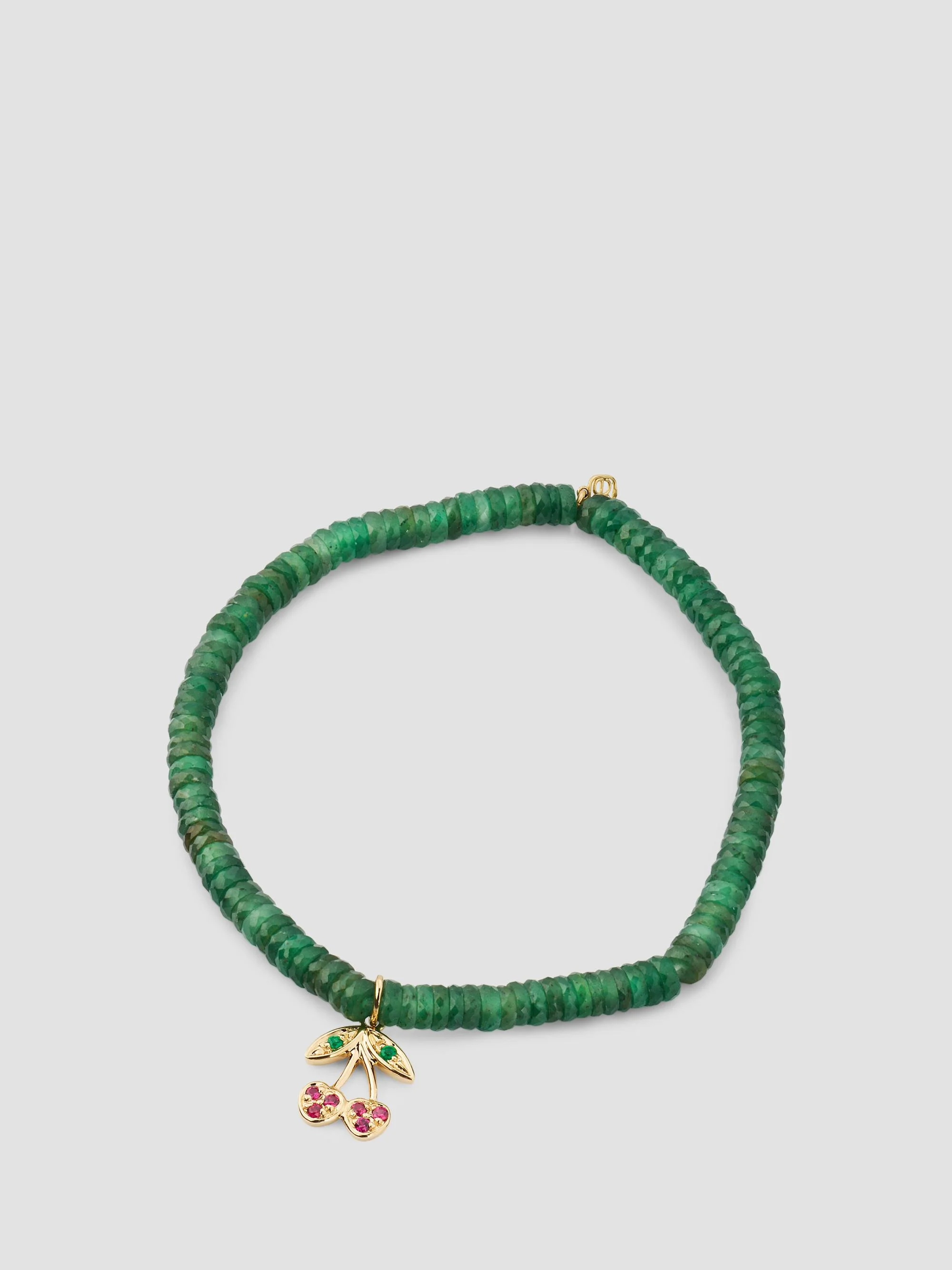 Women's 14K Yellow Gold, Green Aventurine & Multi-Gemstone Beaded Stretch Bracelet - Green - 1