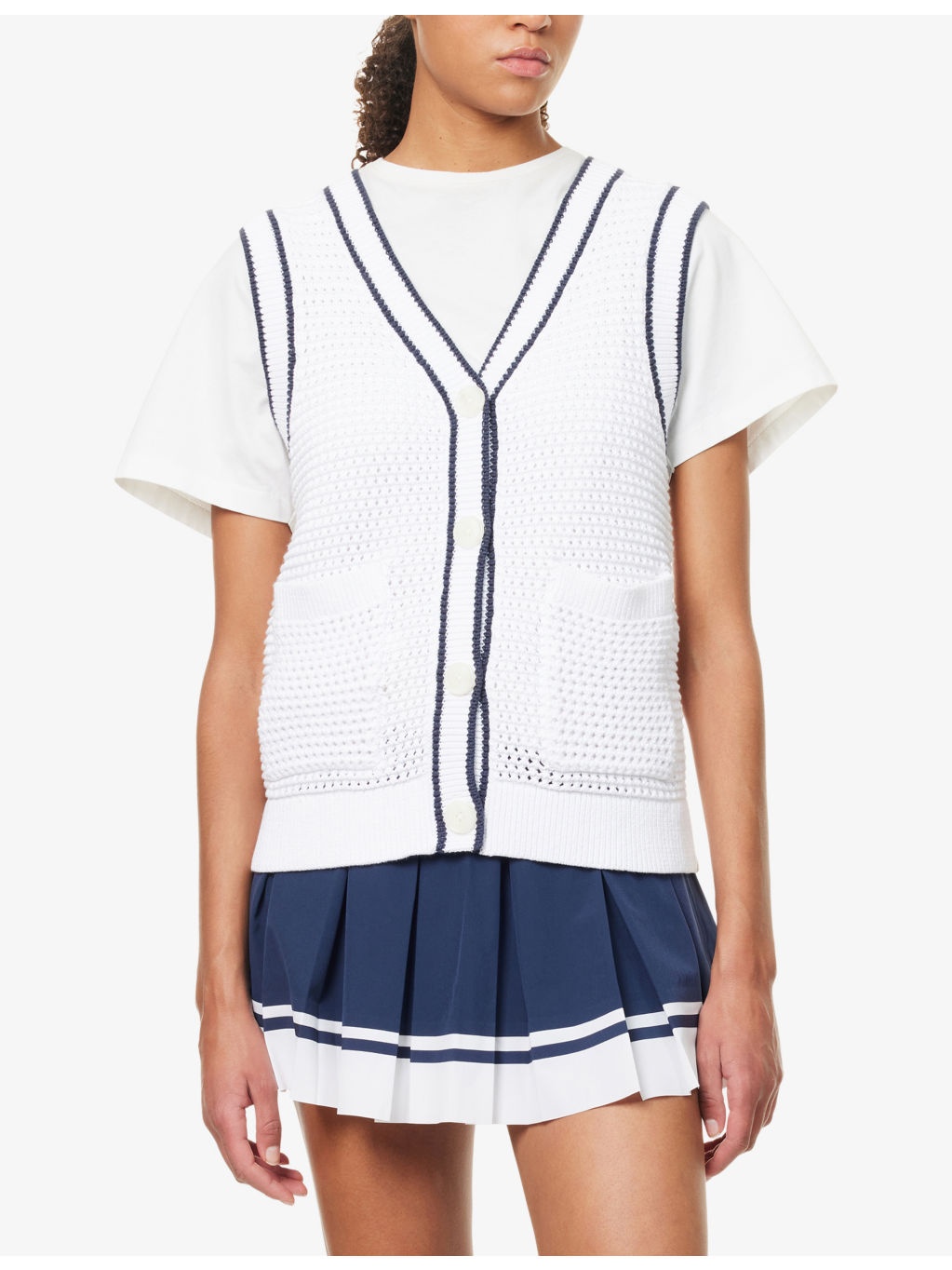 Leilani V-Neck Knitted Vest - 3