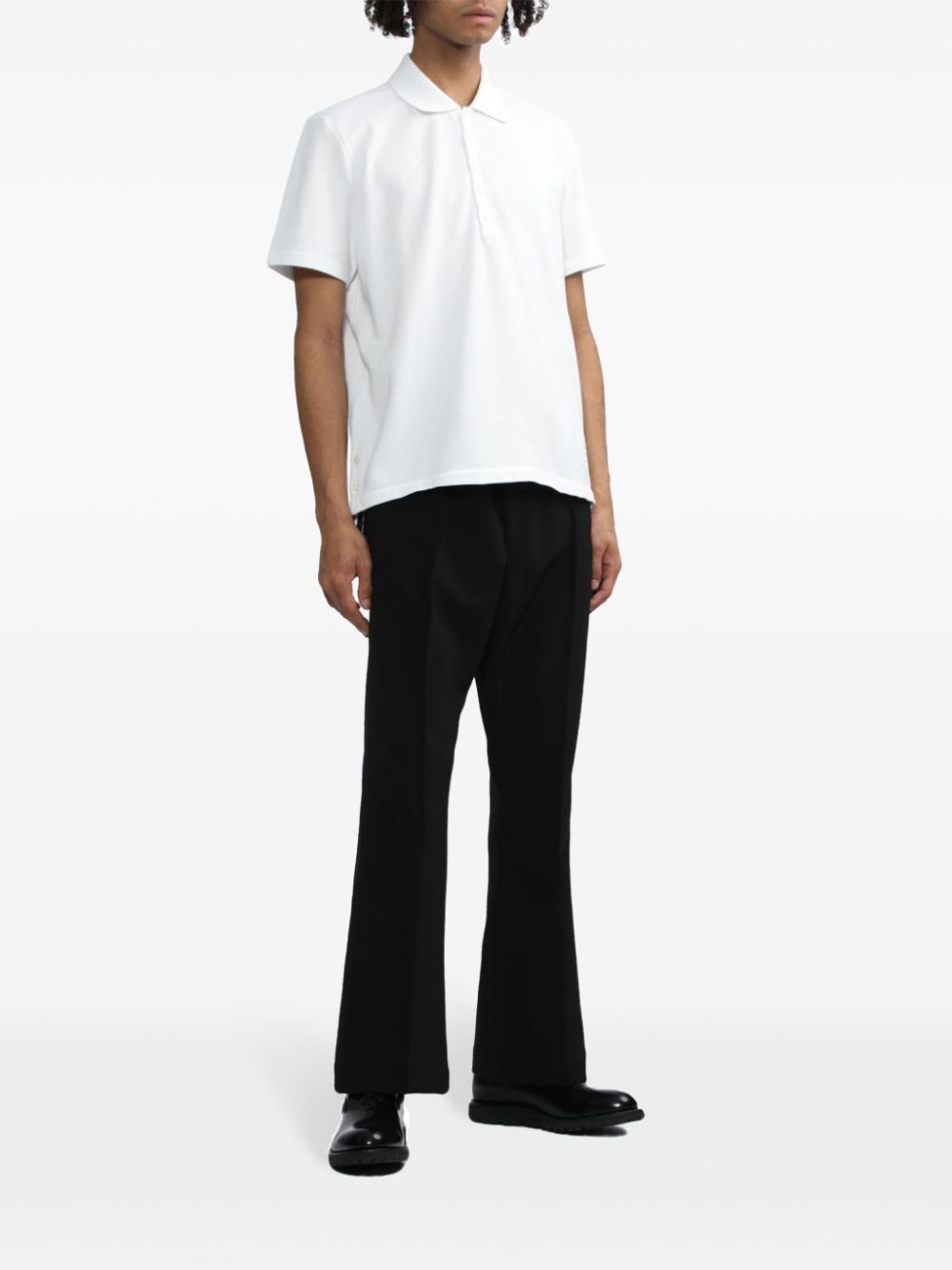 Center-Back Stripe Piqué Polo - 2
