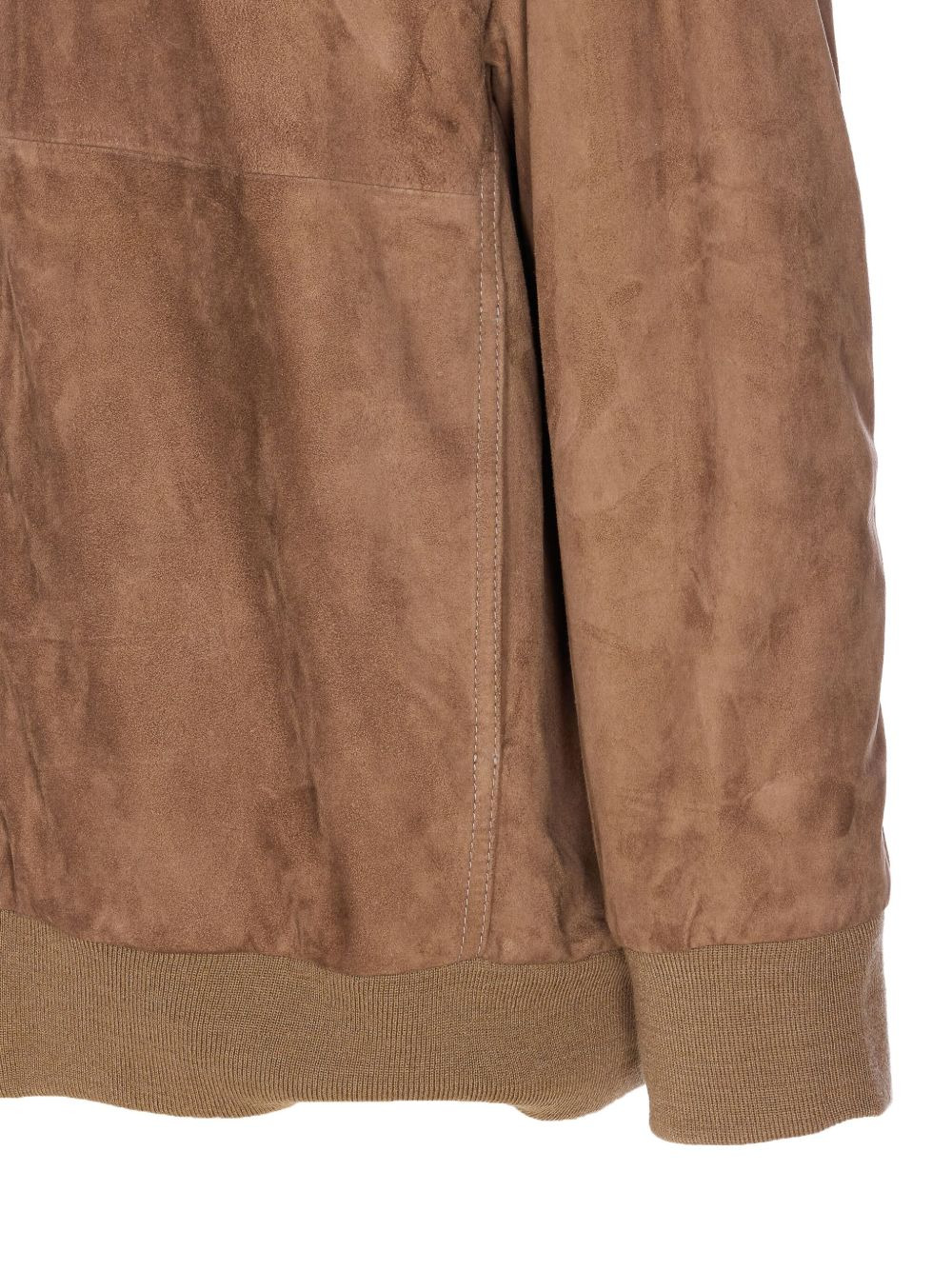 hooded suede zip jacket - 4