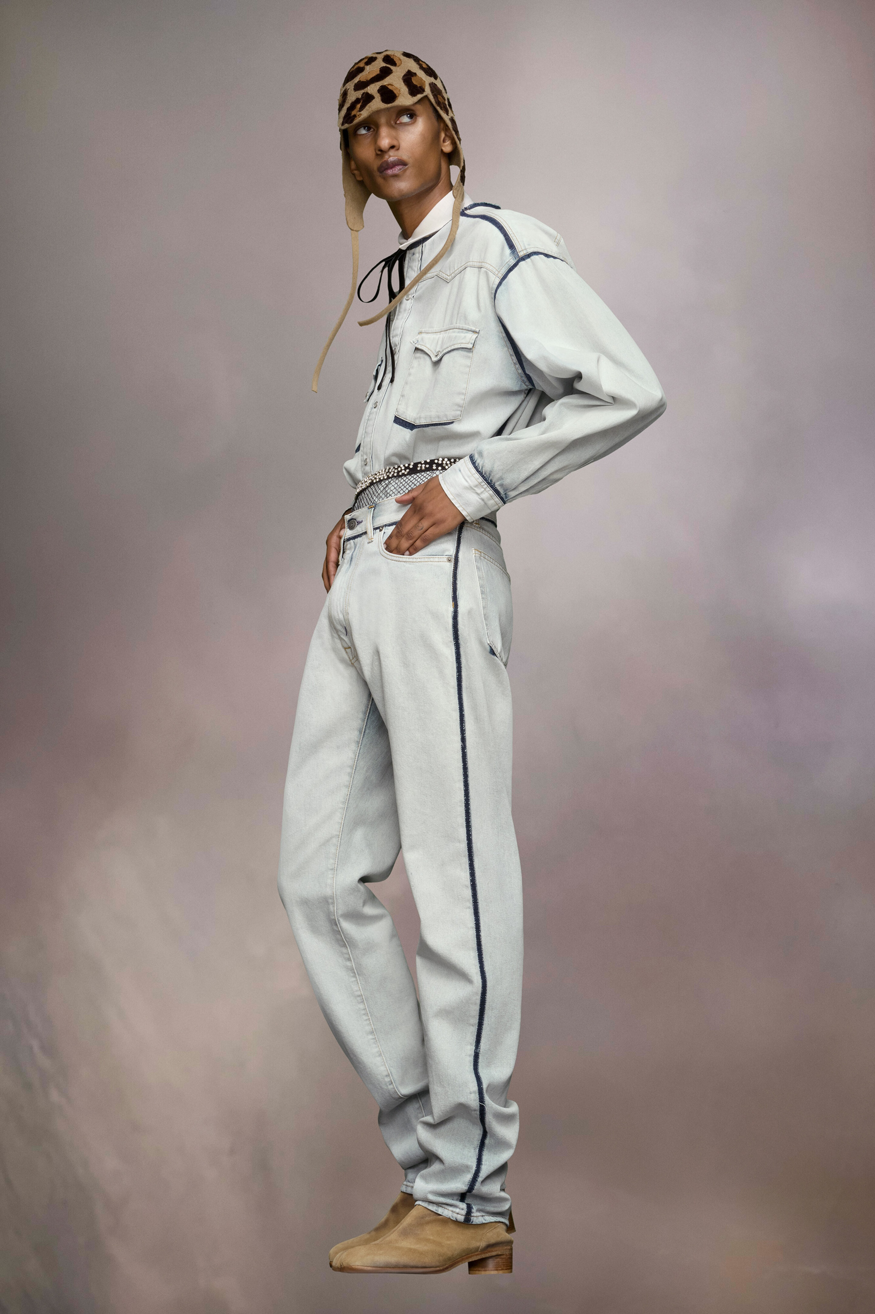 Japanese denim turn-up jeans - 3