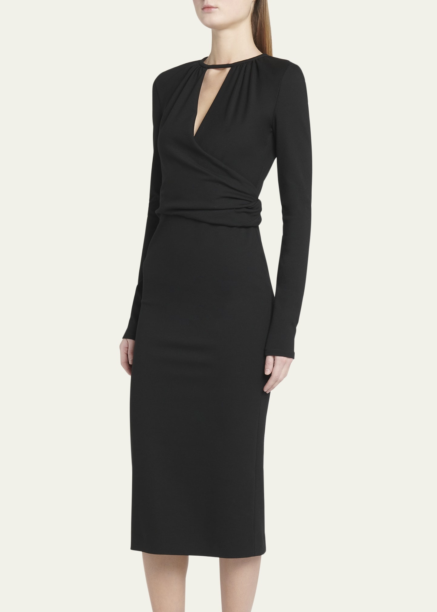 Keyhole Milano Jersey Sheath Dress - 4