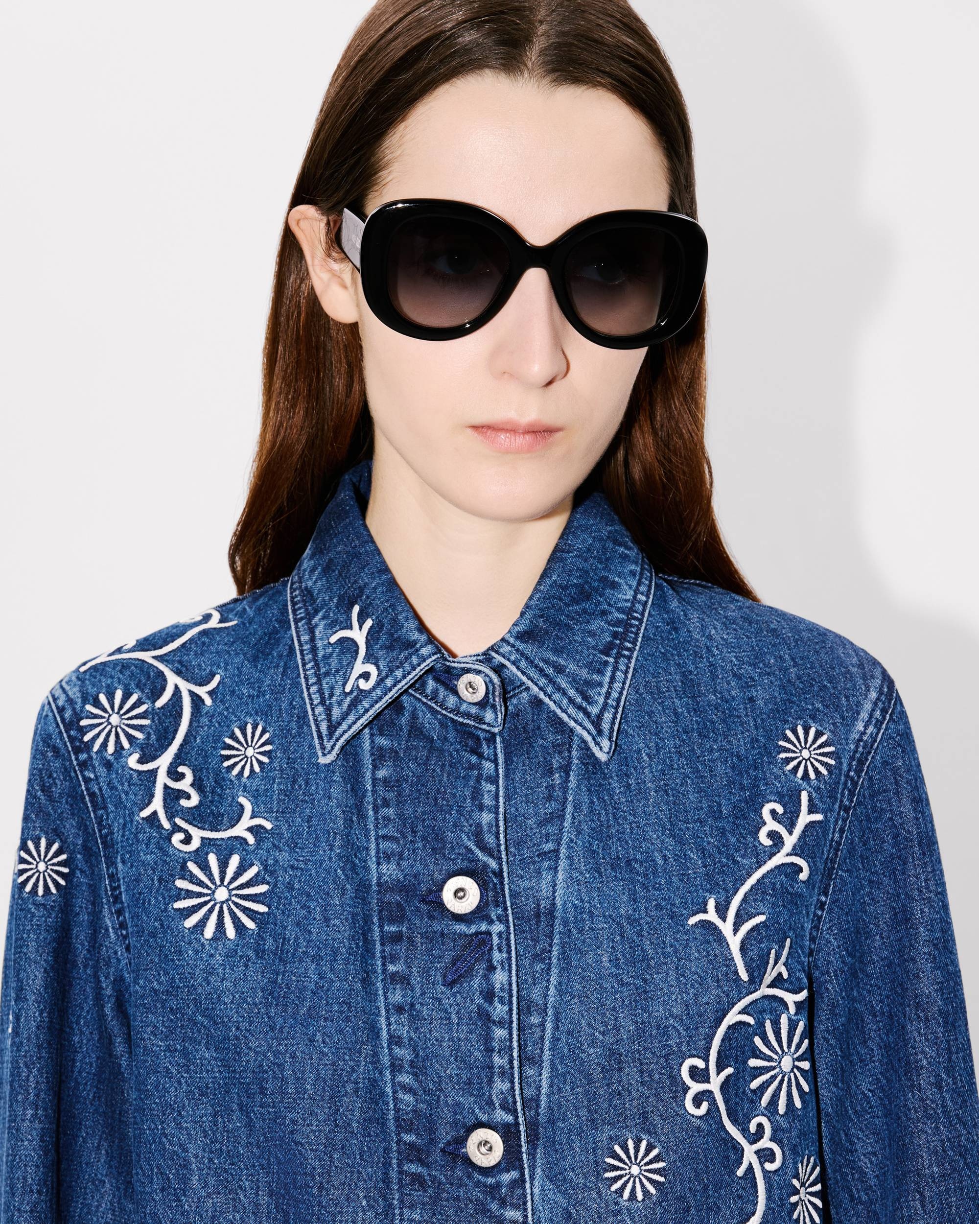 'KENZO Marguerite' embroidered workwear jacket in japanese denim - 6