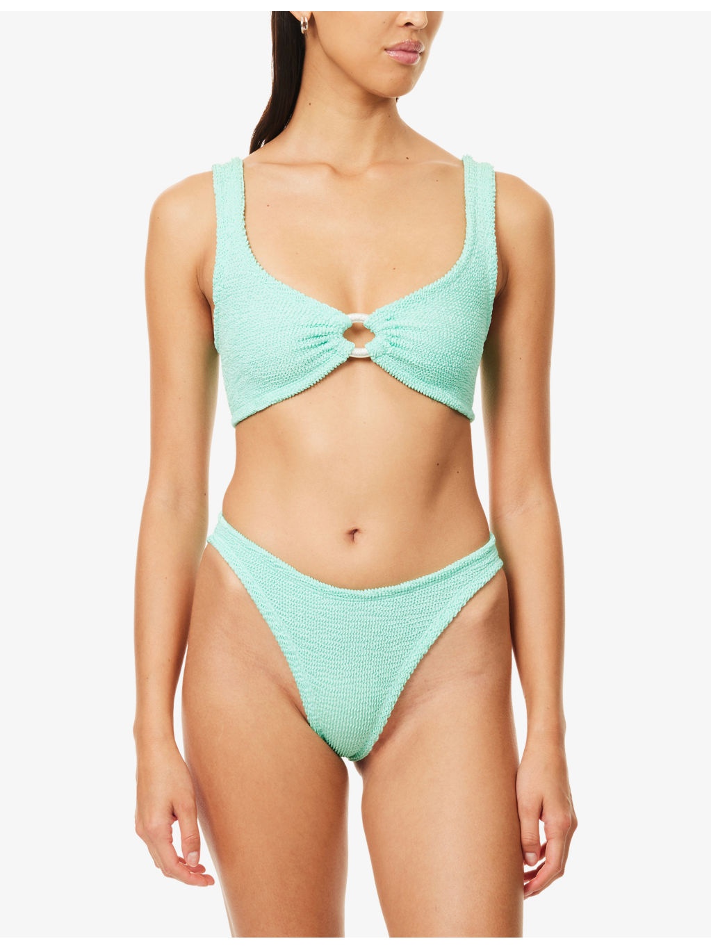 Julia Pearly-Hoop Seersucker Bikini Set - 2